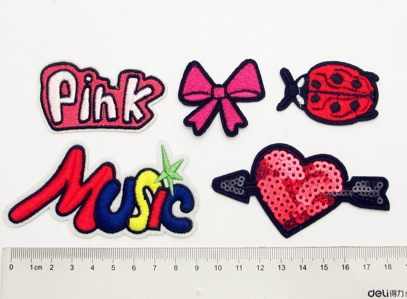 Dandan DIY 25pcs Assorted Kid Sew On/Iron On Patch Applique Clothes Dress Plant Hat Jeans Sewing Flowers Applique DIY Accessory - Image 3